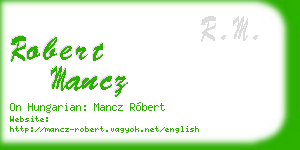 robert mancz business card